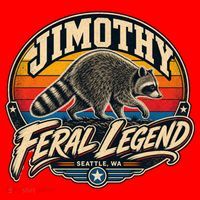 Funny Jimothy Raccoon Seattle Feral Legend Santa Hat thumb 1