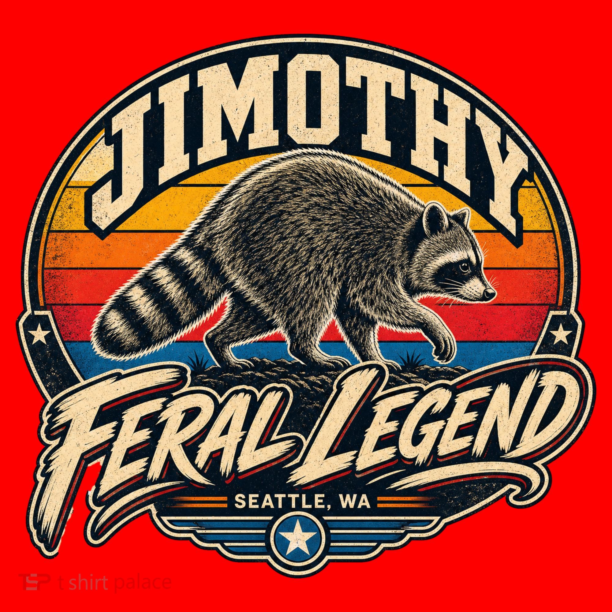 Funny Jimothy Raccoon Seattle Feral Legend Santa Hat