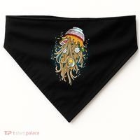 Funny Jellyfish Ramen Bowl USA-Made Doggie Bandana thumb 0
