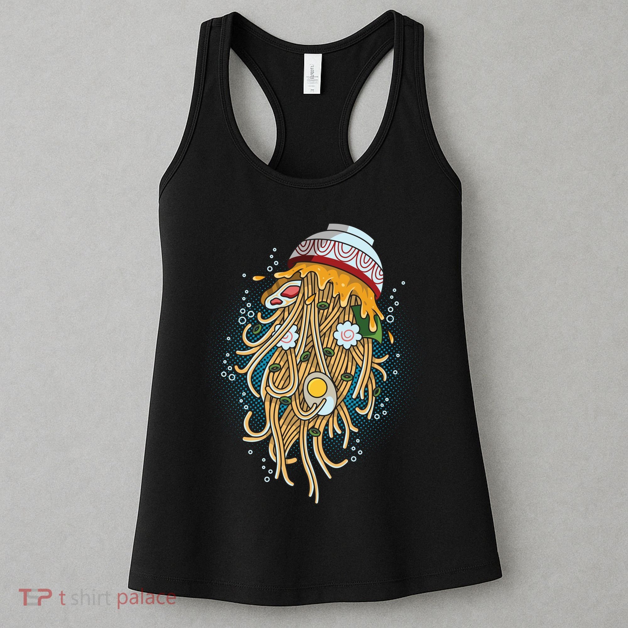 Funny Jellyfish Ramen Bowl Women's Tank Top
