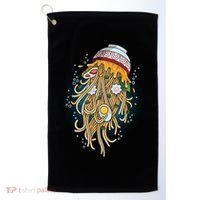 Funny Jellyfish Ramen Bowl Golf Towel thumb 0