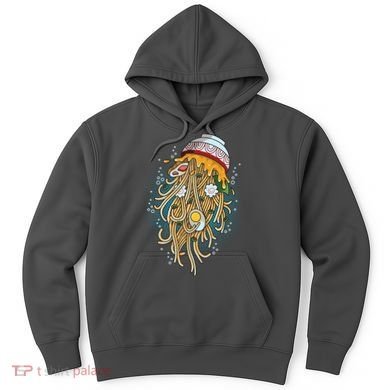Funny Jellyfish Ramen Bowl Hoodie