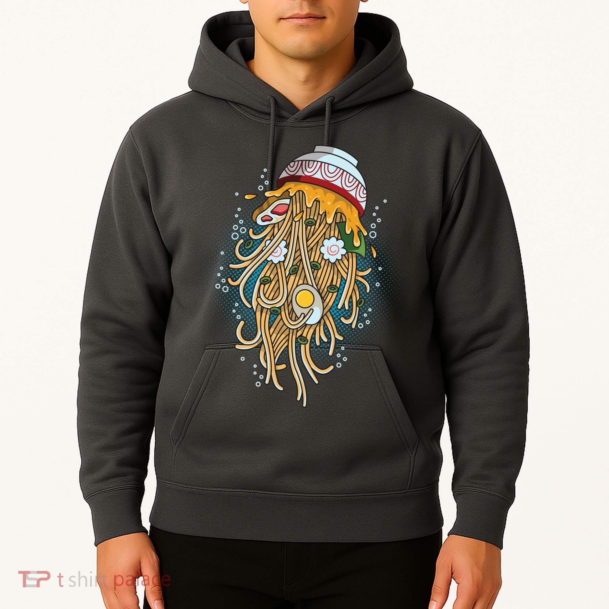 Funny Jellyfish Ramen Bowl Hoodie