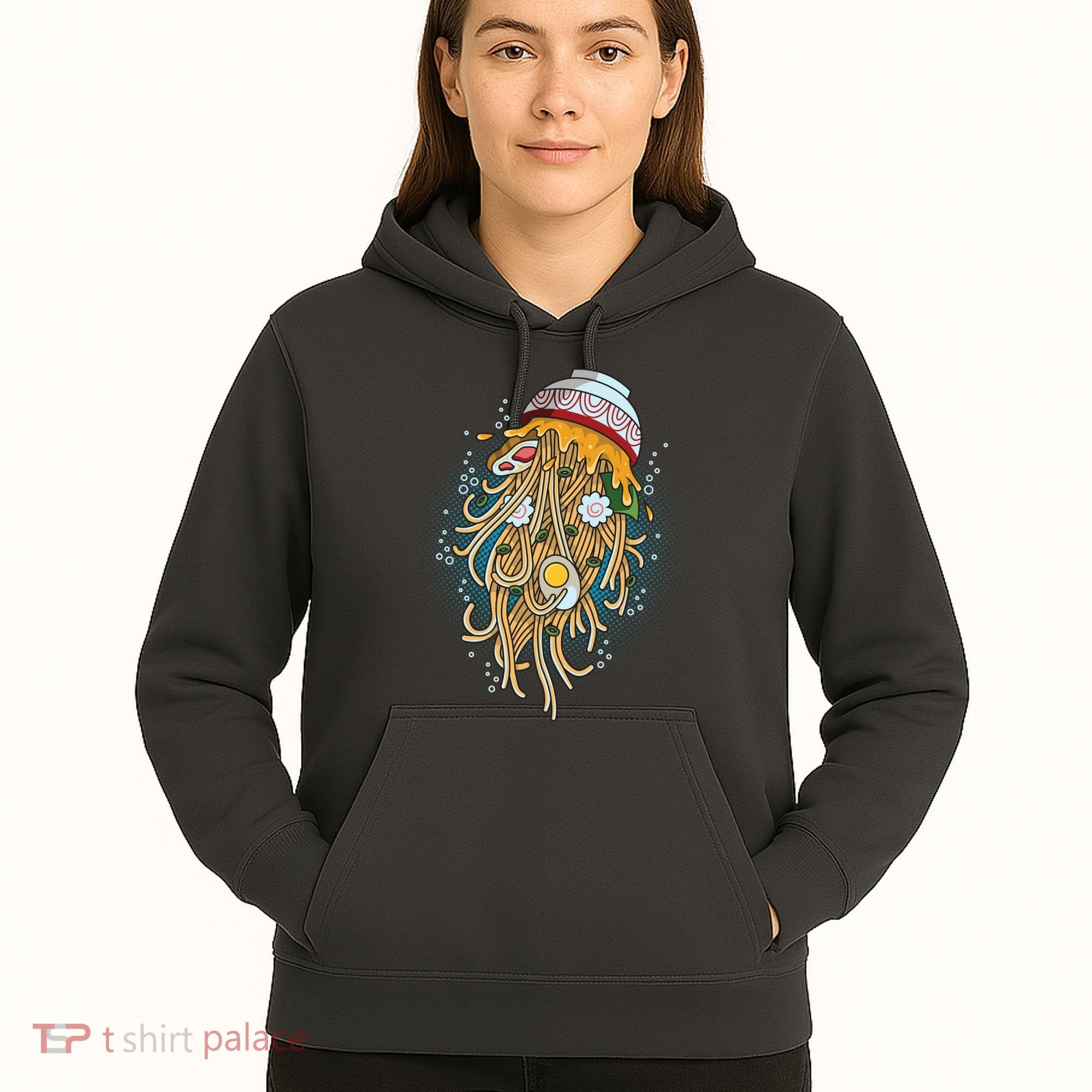 Funny Jellyfish Ramen Bowl Hoodie