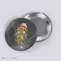 Funny Jellyfish Ramen Bowl Button thumb 0