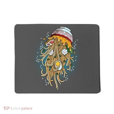 Funny Jellyfish Ramen Bowl Mousepad