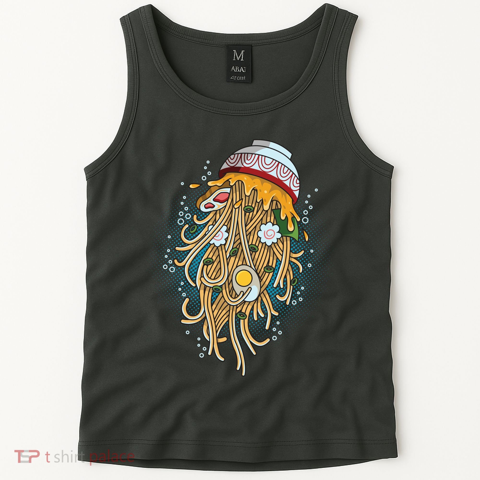 Funny Jellyfish Ramen Bowl Tank Top