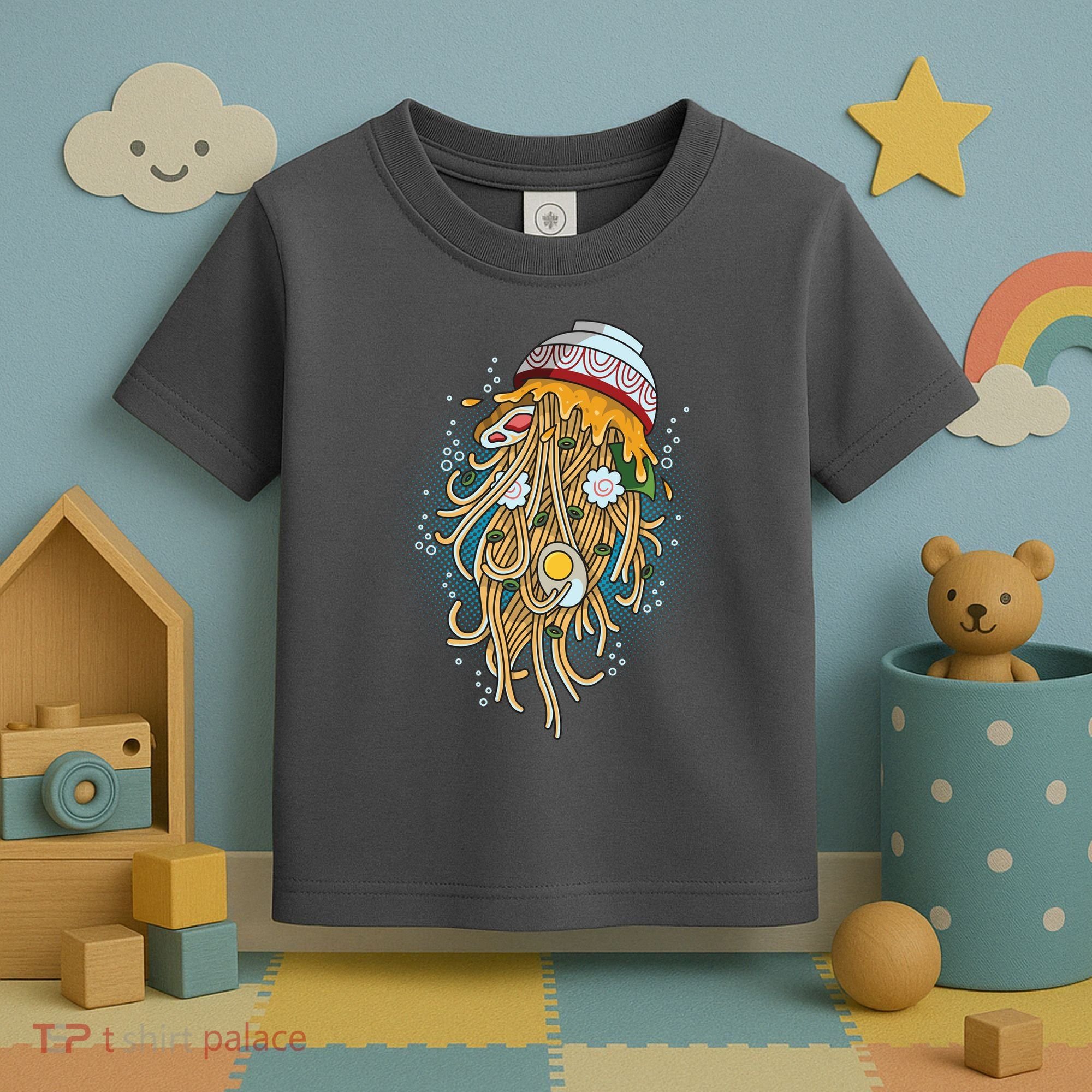 Funny Jellyfish Ramen Bowl Toddler T-Shirt