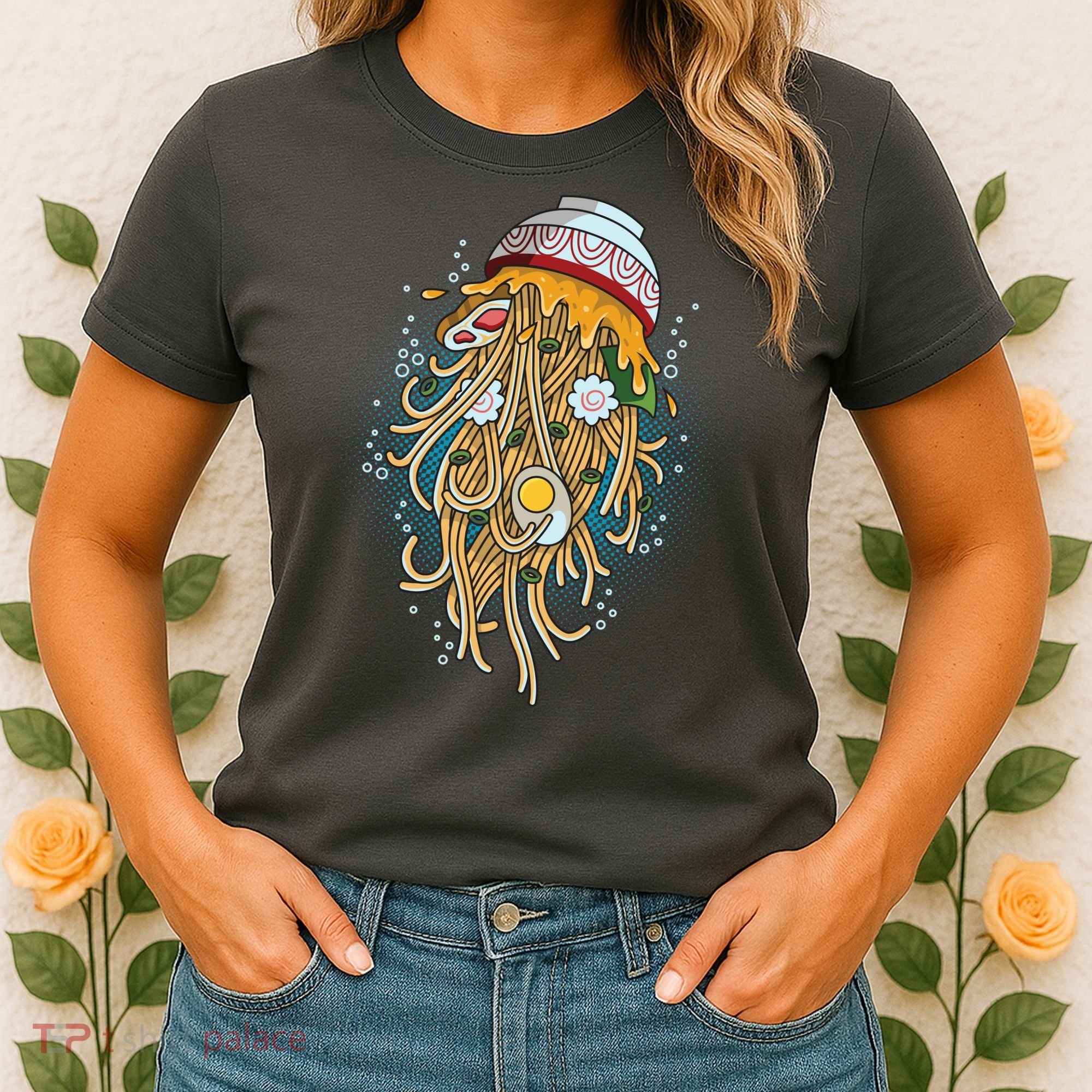 Funny Jellyfish Ramen Bowl Women's T-Shirt
