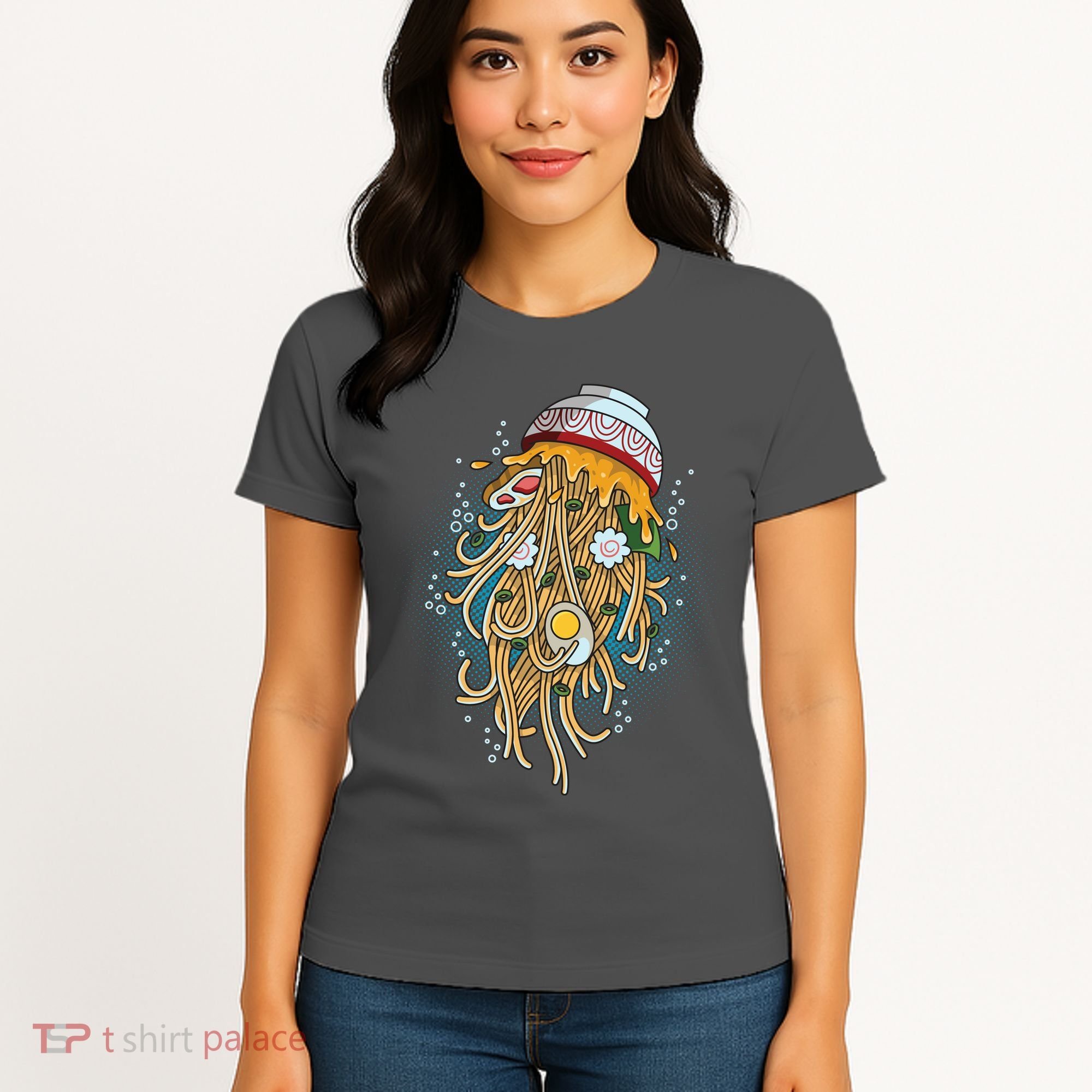 Funny Jellyfish Ramen Bowl Women's T-Shirt