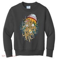 Funny Jellyfish Ramen Bowl Kids Sweatshirt thumb 0