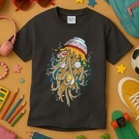 Funny Jellyfish Ramen Bowl Kids T-Shirt thumb 3