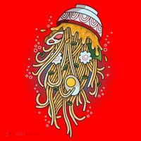 Funny Jellyfish Ramen Bowl Santa Hat thumb 1
