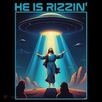 Funny Jesus Rizzin Easter Ufo Alien Abduction Space Christ Coffee Mug thumb 5