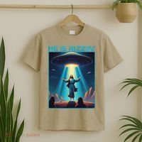 Funny Jesus Rizzin Easter Ufo Alien Abduction Space Christ T-Shirt thumb 2