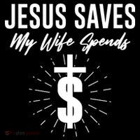 Funny Jesus Saves My Wife Spends Women's Hoodie thumb 2