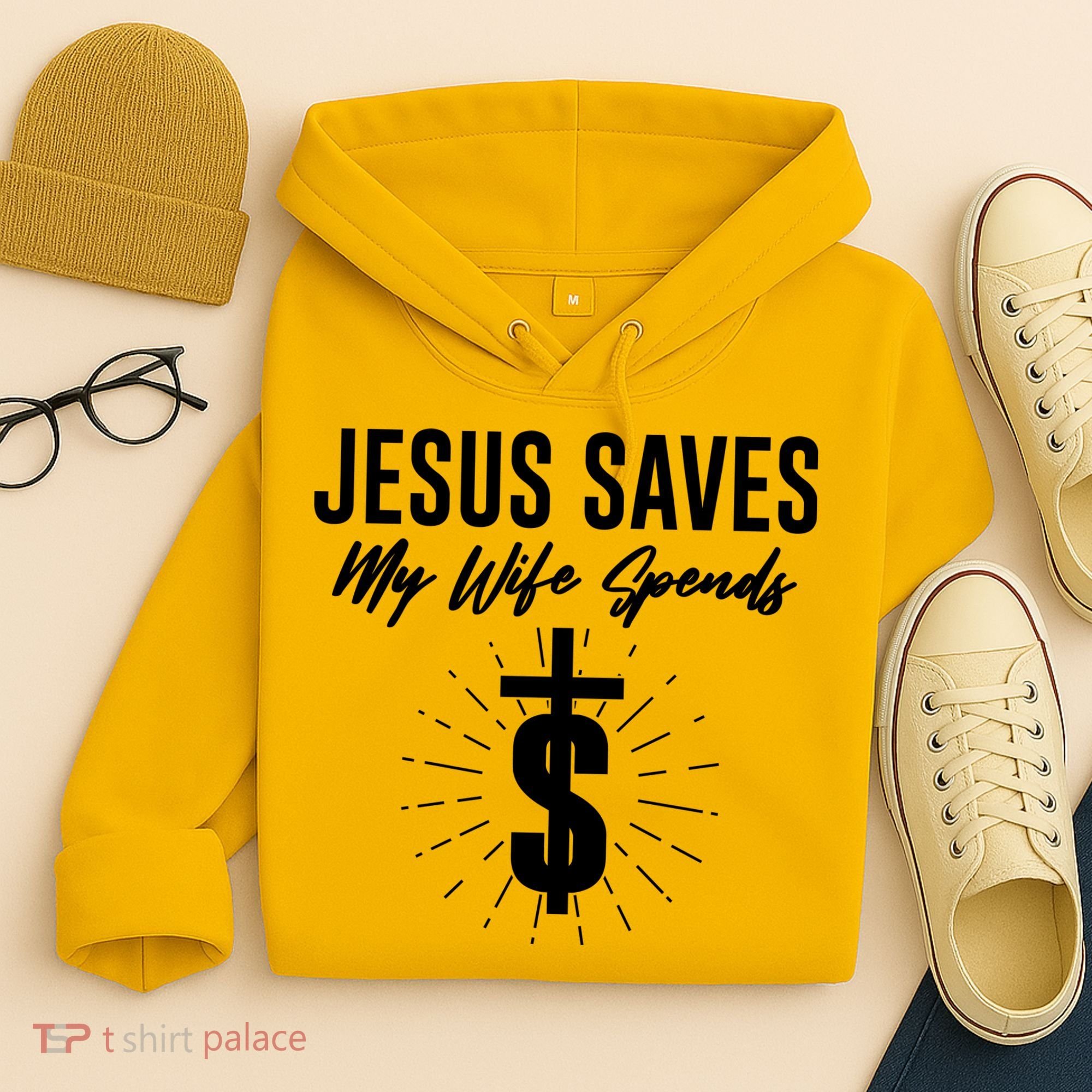 Funny Jesus Saves My Wife Spends Hoodie