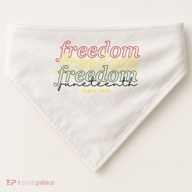 Freedom Juneteenth Since 1865 USA-Made Doggie Bandana