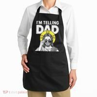 Funny Jesus Saying Im Telling Dad Apron thumb 2