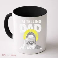 Funny Jesus Saying Im Telling Dad Coffee Mug thumb 0