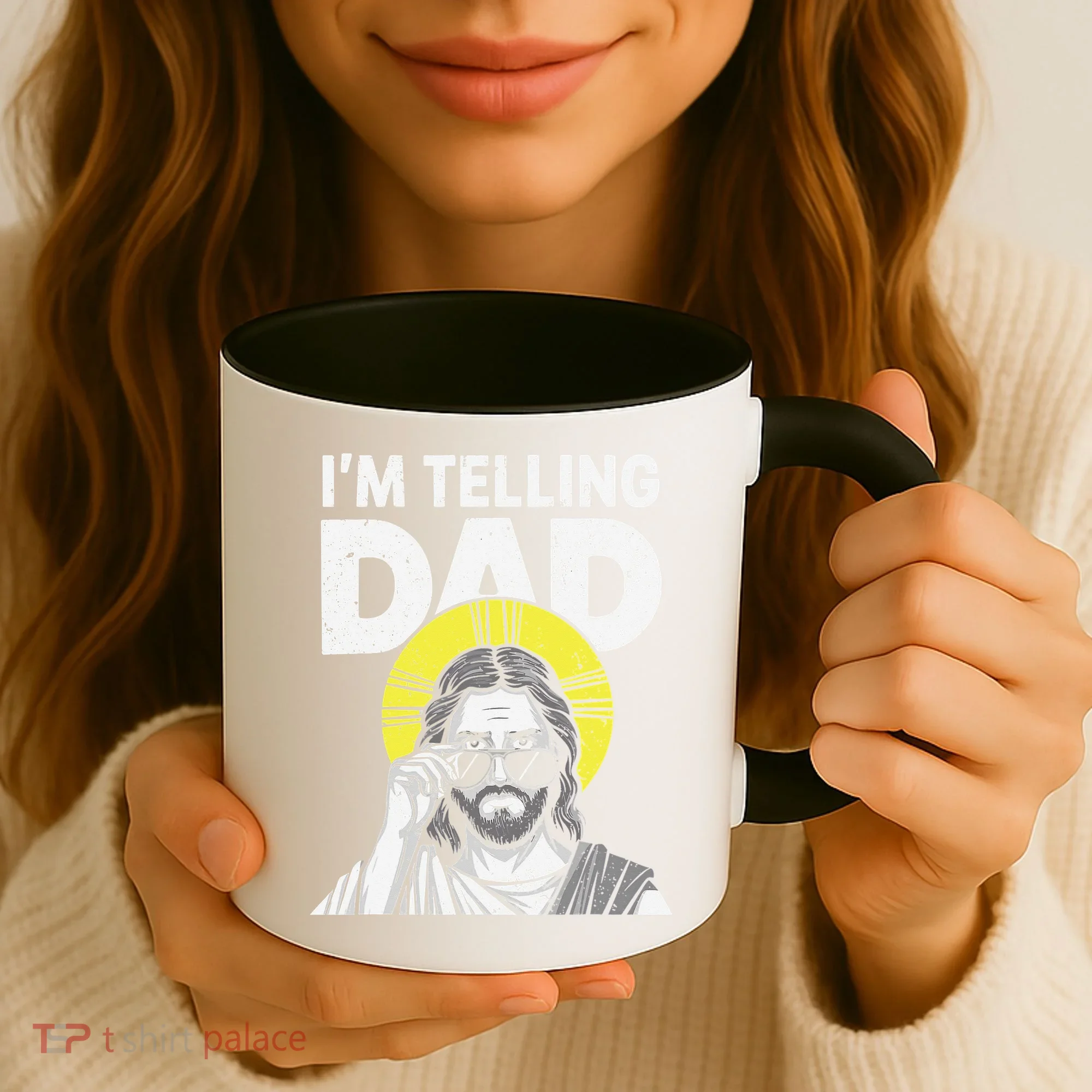 Funny Jesus Saying Im Telling Dad Coffee Mug