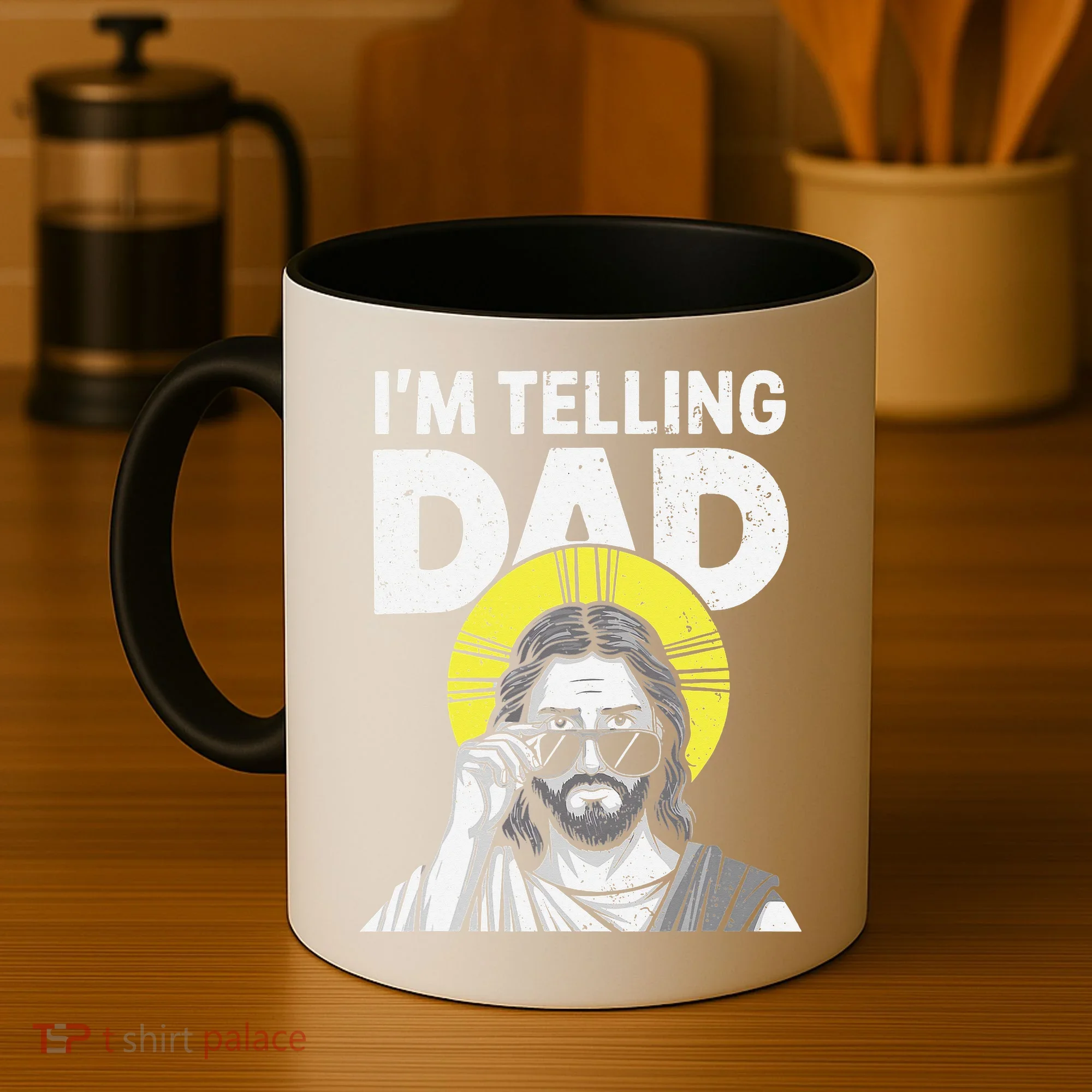Funny Jesus Saying Im Telling Dad Coffee Mug