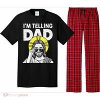Funny Jesus Saying Im Telling Dad Pajama Set thumb 0