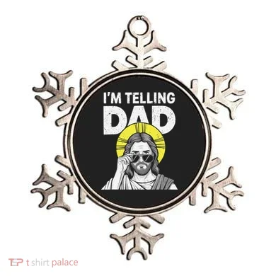 Funny Jesus Saying Im Telling Dad Ornament