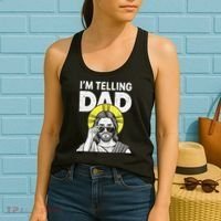Funny Jesus Saying Im Telling Dad Women's Tank Top thumb 2