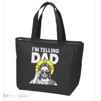 Funny Jesus Saying Im Telling Dad Tote Bag thumb 3