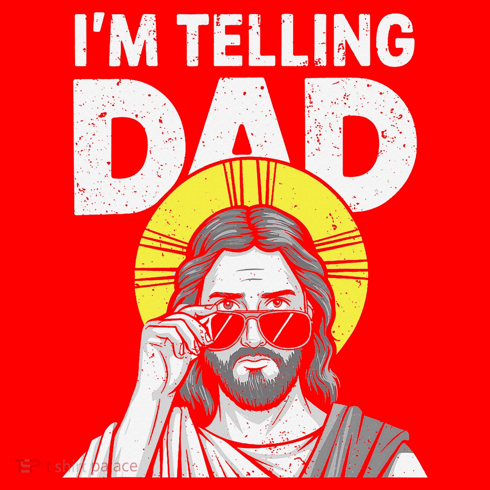 Funny Jesus Saying Im Telling Dad Santa Hat