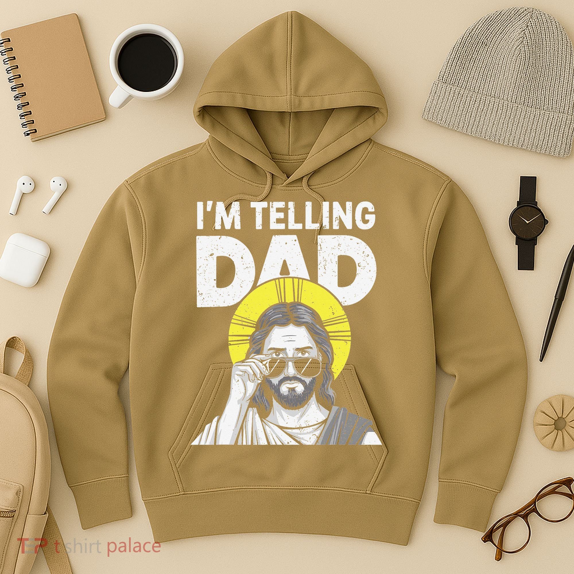 Funny Jesus Saying Im Telling Dad Hoodie