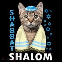 Funny Jewish Shabbat Shalom Cute Cat With Kippah Coffee Mug thumb 5