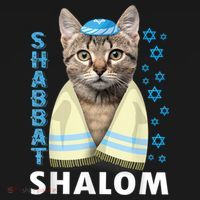 Funny Jewish Shabbat Shalom Cute Cat With Kippah Baby Bodysuit thumb 2