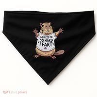Funny Joke Squeeze Me So Hard I Fart USA-Made Doggie Bandana thumb 0