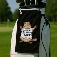 Funny Joke Squeeze Me So Hard I Fart Golf Towel thumb 2