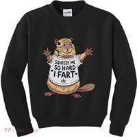 Funny Joke Squeeze Me So Hard I Fart Kids Sweatshirt thumb 0