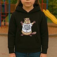 Funny Joke Squeeze Me So Hard I Fart Kids Hoodie thumb 3