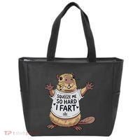 Funny Joke Squeeze Me So Hard I Fart Tote Bag thumb 0