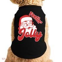 Feelin Jolly Santa Claus Christmas Holiday Doggie Tank thumb 0