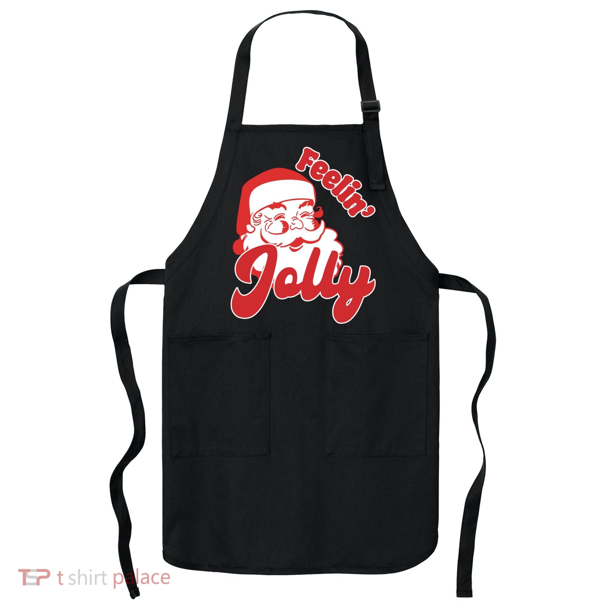 Feelin Jolly Santa Claus Christmas Holiday Apron