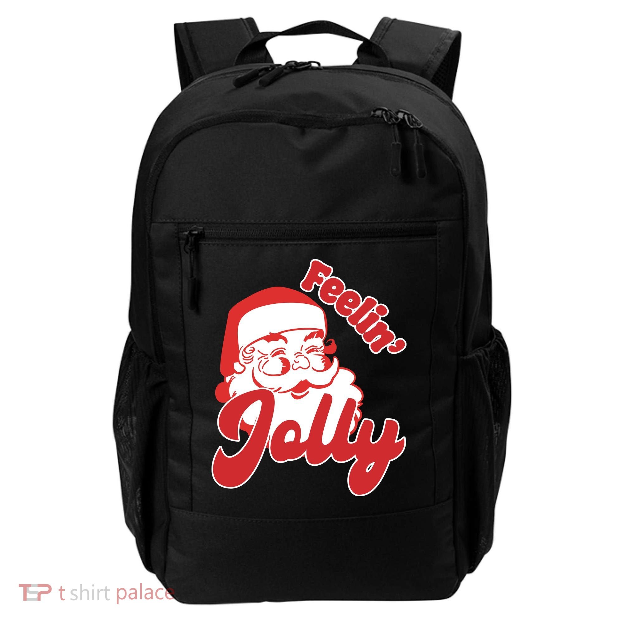 Feelin Jolly Santa Claus Christmas Holiday Backpack
