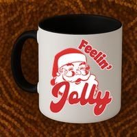 Feelin Jolly Santa Claus Christmas Holiday Coffee Mug thumb 2
