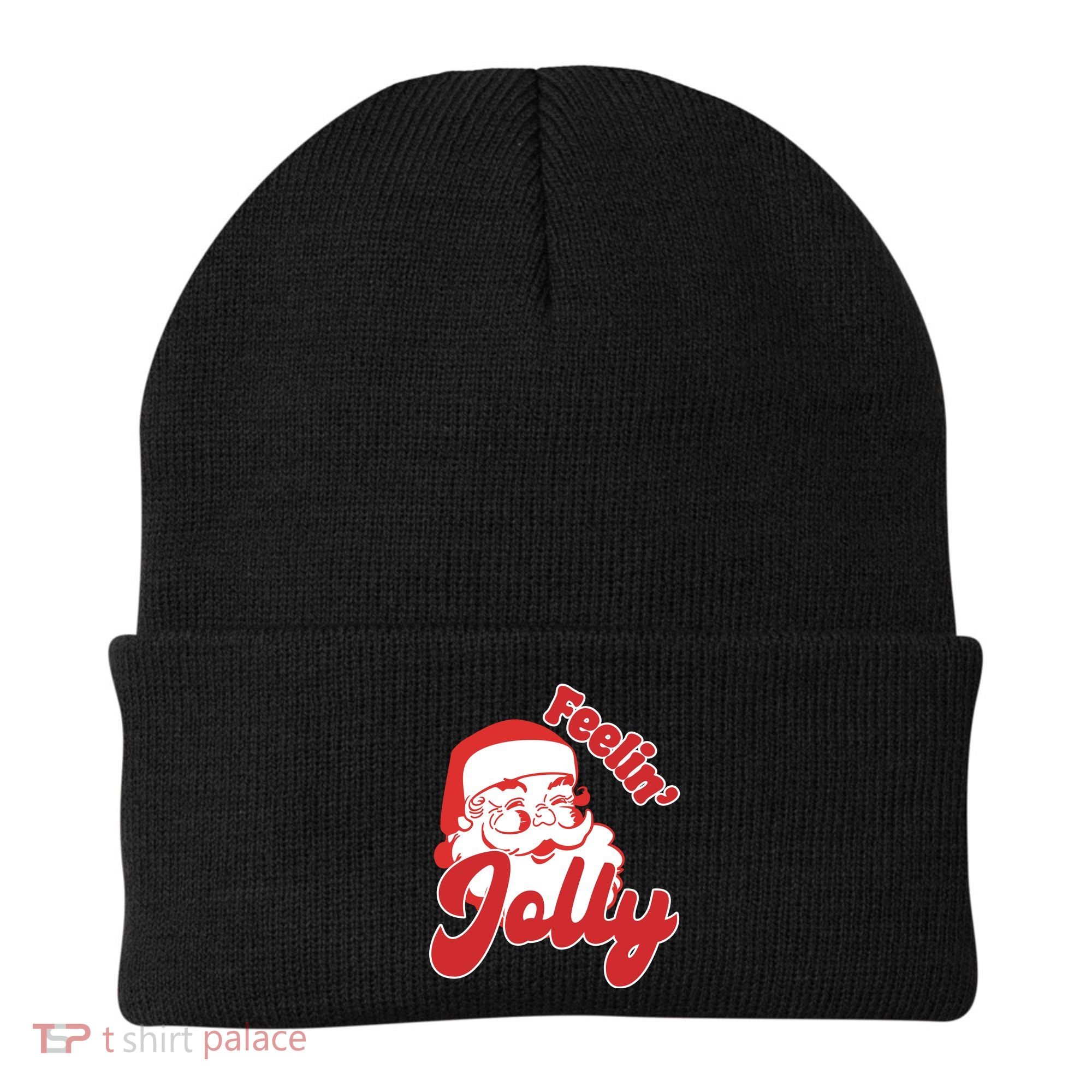 Feelin Jolly Santa Claus Christmas Holiday Beanie