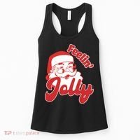 Feelin Jolly Santa Claus Christmas Holiday Women's Tank Top thumb 0