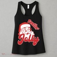 Feelin Jolly Santa Claus Christmas Holiday Women's Tank Top thumb 3