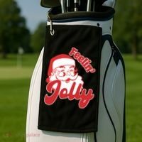Feelin Jolly Santa Claus Christmas Holiday Golf Towel thumb 2