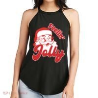 Feelin Jolly Santa Claus Christmas Holiday Women's Perfect Tri Rocker Tank thumb 2