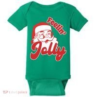 Feelin Jolly Santa Claus Christmas Holiday Baby Bodysuit thumb 0