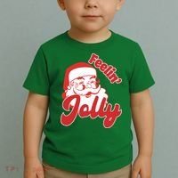 Feelin Jolly Santa Claus Christmas Holiday Toddler T-Shirt thumb 2